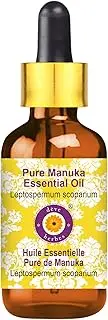 Deve Herbes Pure Manuka Essential Oil (Leptospermum scoparium) Natural Therapeutic Grade Steam Distilled with Glass Dropper 5ml (0.16 oz)