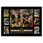 Brisbane Broncos Premierships Tribute Print Framed