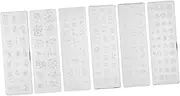 Diy Nail Art Stamping Stencils Set Stainless Steel Plates Floral Design