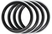 PORTAWALLS 4X Black White Wall Tire Insert 16’’ Rims Sidewall Set of 4