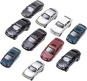harayaa 10x Miniature Painted Model Cars 1:75 Scale DIY Multipurpose Vehicle Toys Diorama for Scenes Table Layout Railway Ornaments