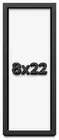 8x22 Shadow Box Frame Black | 1 inches Deep Real Wood Contemporary Shadowbox Dis