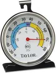 Taylor Precision Products Classic Large Dial Fridge/Freezer Thermometer