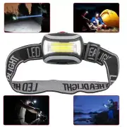 COB LED Headlamp Headlight Head Lamp Light Torch Flashlight Portable 3 Modes AAA