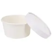 50 Set 6oz Disposable Ice Cream Cups with Lids Hot and Cold To Go Paper Cups