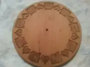 Wood Carved Clock face - Home and Heart 10.5" circular for painting or staining