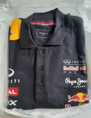 Genuine Redbull F1 2014 Season Team Polo Shirt Pepe Jeans Mens Size XL (No Tags)