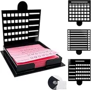 Post It Note Holder,Desk Sticky Note Holder - Sturdy Reusable Portable Organizer with 5 Templates for Teacher Binder Paper Desk Organization