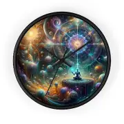 Home Decor Wall Clock Fractalized Cosmic Creation Surreal DMT Trip Mind Blowing
