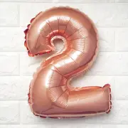 16" Rose Gold Number 2 Mylar Foil Balloon Birthday Party Wedding Decorations
