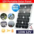 10W 12V Portable Solar Panel Power Battery Charger RV Caravan Camping Boat Home