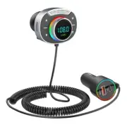 Car Bluetooth 5.0 FM Transmitter PD 30W QC3.0 Fast Handsfree Audio5280
