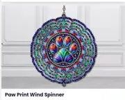 Paw print wind spinner