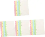 KALLORY 4sets Loose Leaf Paper Planner Refill Paper Blank Binder Natural 100sheets*4