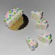 Dollhouse Funfetti Cake Dolls Dessert Cake Sliced Whole Cake