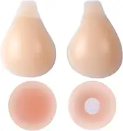 [BDSHUNBF] Adhesive Bra Push Up, Backless Strapless Reusable Adhesive Bra Push Up Invisible Bra, Invisible Breast Lift Up Self-Adhesive Bra, Silicone Backless Strapless with 2 Pieces Nipple Pads, 1pcs,