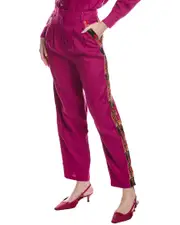 FARM RIO Beaded Fringe Linen Carrot Pant