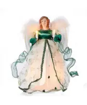 KURT ADLER 12" UL 10-LIGHT IRISH ANGEL TREETOP DECORATION UL1081