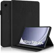 [CXTcase] for Samsung Galaxy Tab A9+/A9 Plus 2023 11 Inch (SM-X210/SM-X215/SM-X216B) Case Embossed Tree PU Leather Case Wallet Flip Cover Stand Function Tablet Case for Samsung Galaxy Tab A9+ - Black