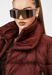 [Poster Grl] Cheat Sheet Cropped Puffer Coat
