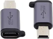 CY Adapter 2pcs/lot USB-C USB2.0 Type C Female to Micro Mini USB Male Power Adapter 480Mbps Data with Chain Holes