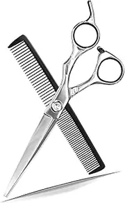 Hair Cutting Scissors Shears - 6.7Inch Stainless Steel Barber Hairdressing Scissor with Fine Adjustment ScrewScissor, Professional Salon Barber Haircut Scissors for Man Woman Adults Kids