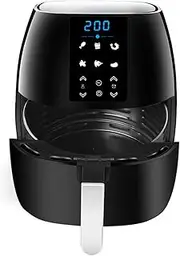 1500W Air Fryer 5.5L Electric Hot Oven Oilless Cooker with LCD Touch Digital Screen Nonstick Basket for Roast Reheat