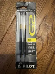 PILOT G2, DR GIP GEL, Q7, PRECISE Rollerball Refills - BLACK Fine