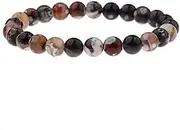 [IBOWZ] Crystal Bracelet Bead Bracelets Chakra Bracelets for Women, 7 Chakra 8Mm Natural Stone Beads Black Tourmaline Elastic Bangle Jewelry Pray Yoga Energy Balance Reiki Charm Diffuser Fr