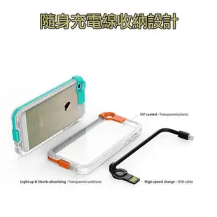 (5.5吋) iPhone6 Plus 來電彩光保護殼 充電線隨身收納 多色可選 For iphone 6 Plus