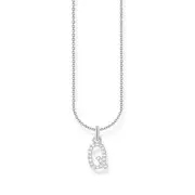THOMAS SABO Necklace with letter pendant Q and white zirconia - silver