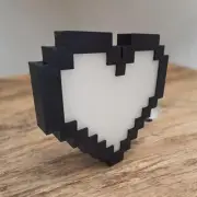 rgb Pixel Heart Lamp Pixel Art / Valentine's day Handmade / Gifts for Loved Ones