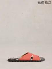White Stuff Orange Floral Print Flip Flops Sandals (F66662) | $127