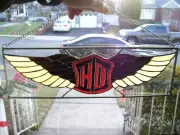 Stained Glass Harley-Davidson Sun-catcher (Real Glass)