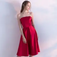 在飛比找Very buy優惠-新娘敬酒服紅色內衣結婚禮服中長款時尚修身宴會晚禮服女