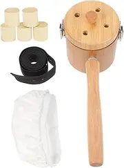 GOOHOCHY 1 Set Handheld Moxibustion Tools Metal Bracket Rabbit Massager Massage Tools Metal Stand Moxa-stick Container Massaging Tools Cable Railing Kit Home Tools Whole Body Suite Wood