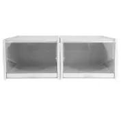(2pcs Big 3.2 X 25.8 X 18.3cm)Shoes Box PP Storage Drawer Organizer US