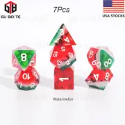 7Pcs DND Dice New Design Polyhedral Resin sharp Edge dice set for table games