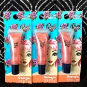 3pk REMI ROSE GEORGIA ORANGE GLITTER GLOSS LIP PLUMPING LIQUID GEL LIP GLOSS LOT