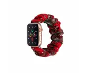 Women Hair Tie Watch Strap 38mm elastic strap Watch Bands Ladies bracelet strap for iWatch Apple Watch-Red