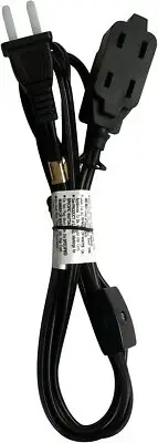 8 ft Extension Cord 16/2 with Thumb Wheel On/Off Switch (Customized)