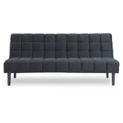 Sarantino Faux Suede Fabric Sofa Bed Furniture Lounge Seat Black