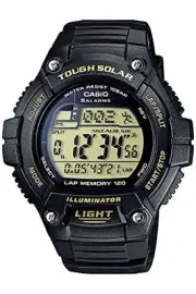 Casio Collection W-S220-9AJH Men's Black Resin Band Solar Power LED Light NEW