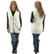 White Fur Vest with Pockets