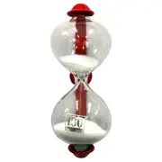 Dulton Red 8.5cm Magnetic Sandglass 3-Minute Kitchen Timer Metal Hourglass Clock