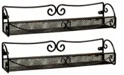 Single Tier Mesh Wall Mounted Spice or Nail Polish Racks (2 racks)
