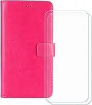 LCEHTOGYE Cover for Lebest L20 2109 + 2 Slice HD Tempered Glass,Shell BracketBumper Protective Back Case - Anti-Scratch Screen Protector for Lebest L20 2109 - HZFM -Rose