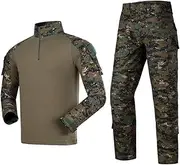 [YUSHOW] Mens Combat Uniforms Combat Shirt and Pants Sets for Men