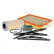 Sakura Front Rear Wiper Blades & Filter Service Kit for Ssangyong Musso 601 3.2L