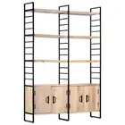 Bookcase 4-Tier Bookshelf Display Shelf Storage Rack Organiser Wood vidaXL
